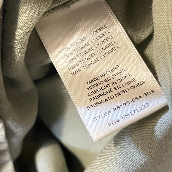 Cloth & Stone Dress Sleeveless Sage Tencel Button Midi Coastal Prairie XS - Picture 9 of 10